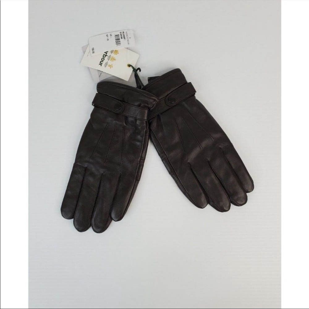 Barbour Dark Brown Burnished Thinsulate Leather Gloves